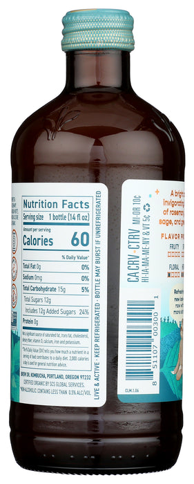 Clear Mind Kombucha, Org, 14 floz