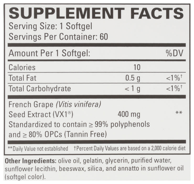 Clinical OPC 400mg Extra Strength, 60 sgel
