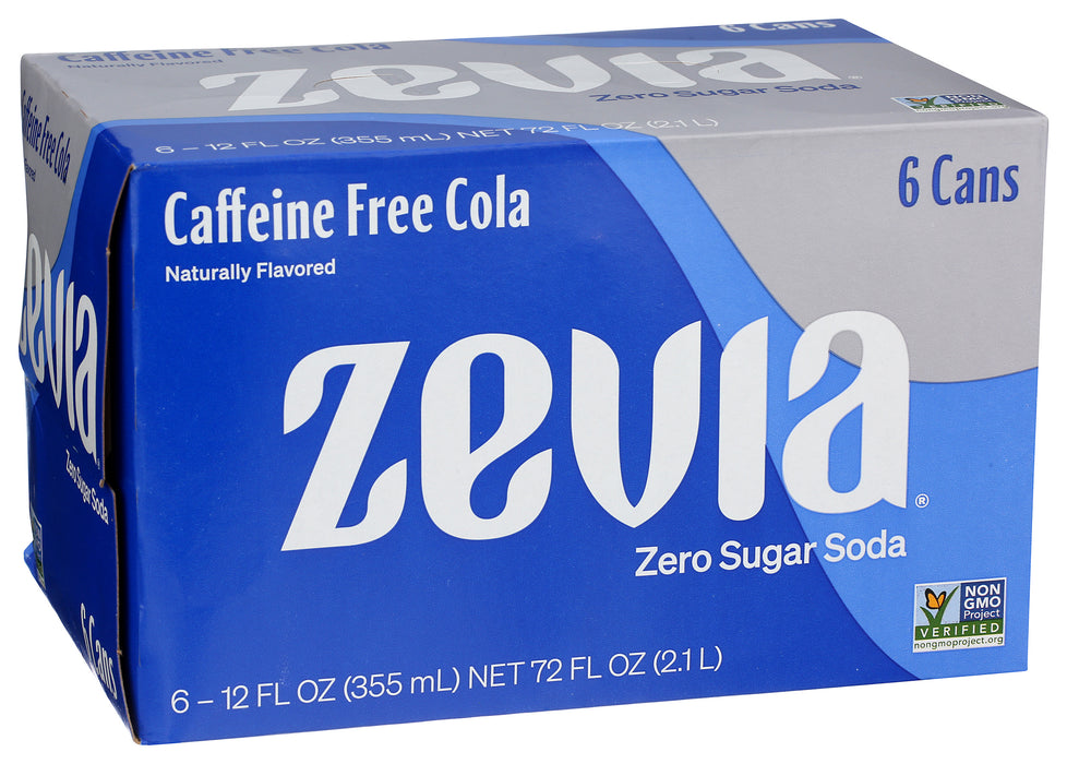Cola Caffeine Free Soda, Zero Cal, 6/12 floz