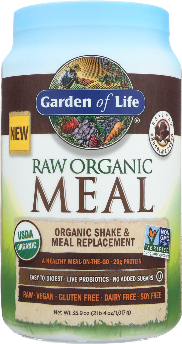 Raw Organic Meal, Chocolate, 1017 g