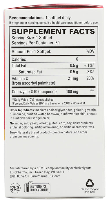 CoQ10 100 mg, Ubiquinol, 60 sgel