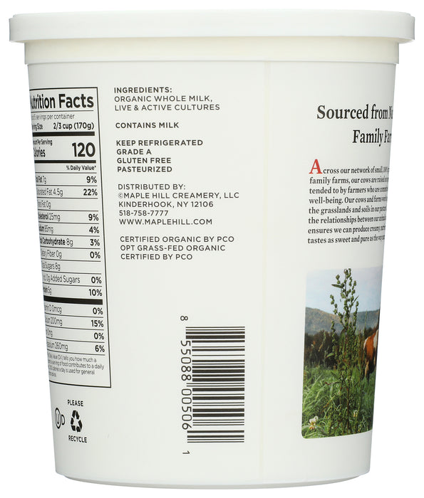 Cream on Top Yogurt, Grassfed WM, Yogurt, 32 oz