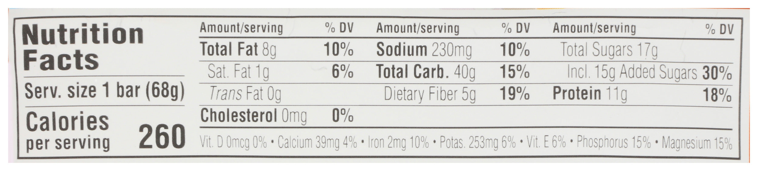 Crunchy Peanut Butter Bar, 2.4 oz