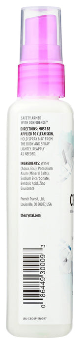 Crystal Body Deodorant Spray, 4oz
