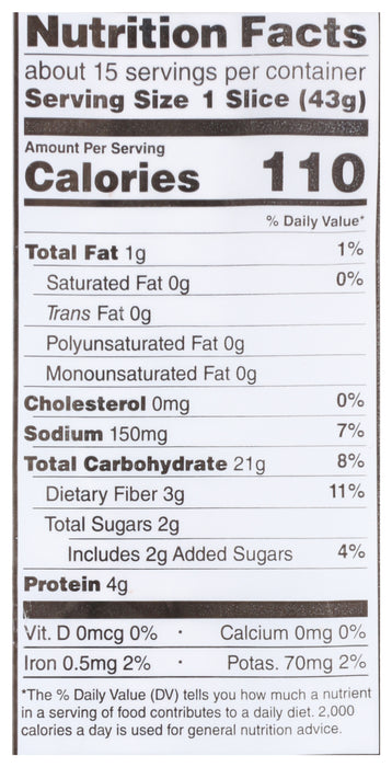 Honey Whole Wheat Bread, Org, 22 oz