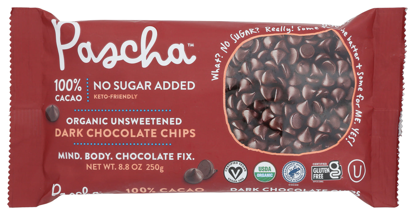 Dark Chocolate Baking Chips 100%, Org, 8.8 oz
