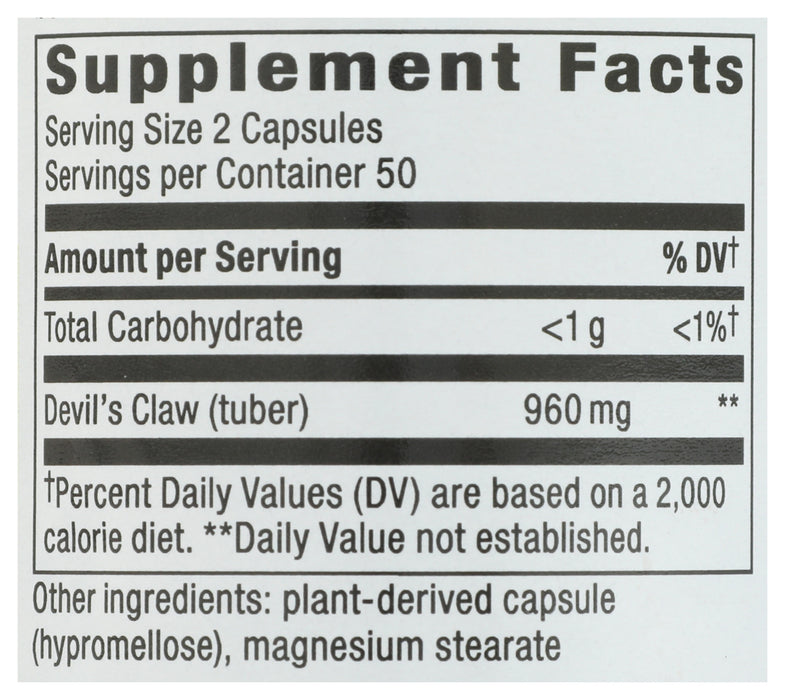 Devil's Claw 960mg, 100 vcap