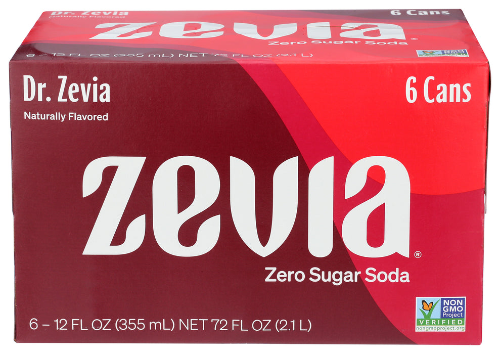 Dr. Zevia Soda, Zero Cal, 6/12 floz