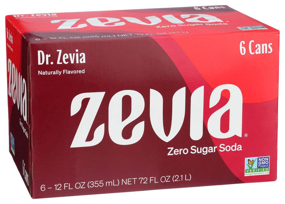 Dr. Zevia Soda, Zero Cal, 6/12 floz