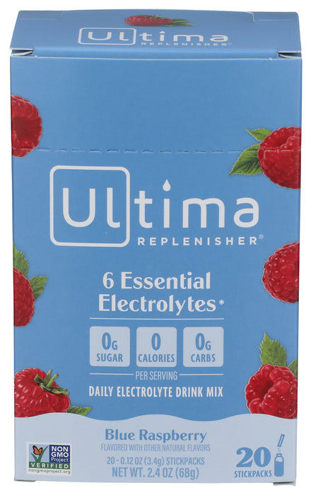 Electrolyte Powder, Blue Raspberry, 20 stick pk