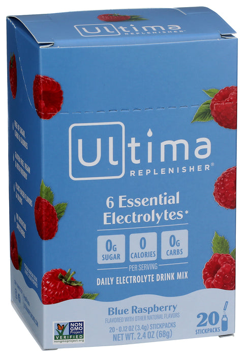 Electrolyte Powder, Blue Raspberry, 20 stick pk