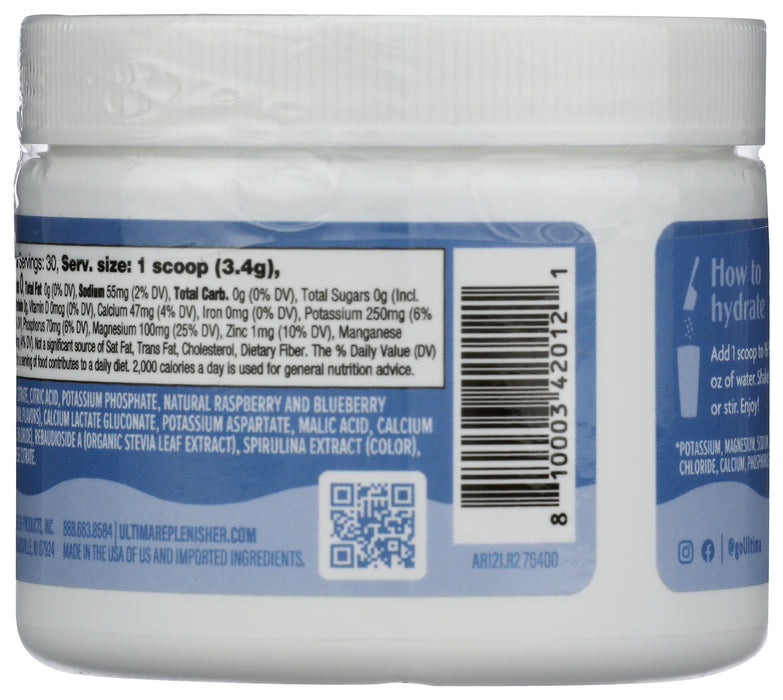 Electrolyte Powder, Blue Raspberry, 30 serv