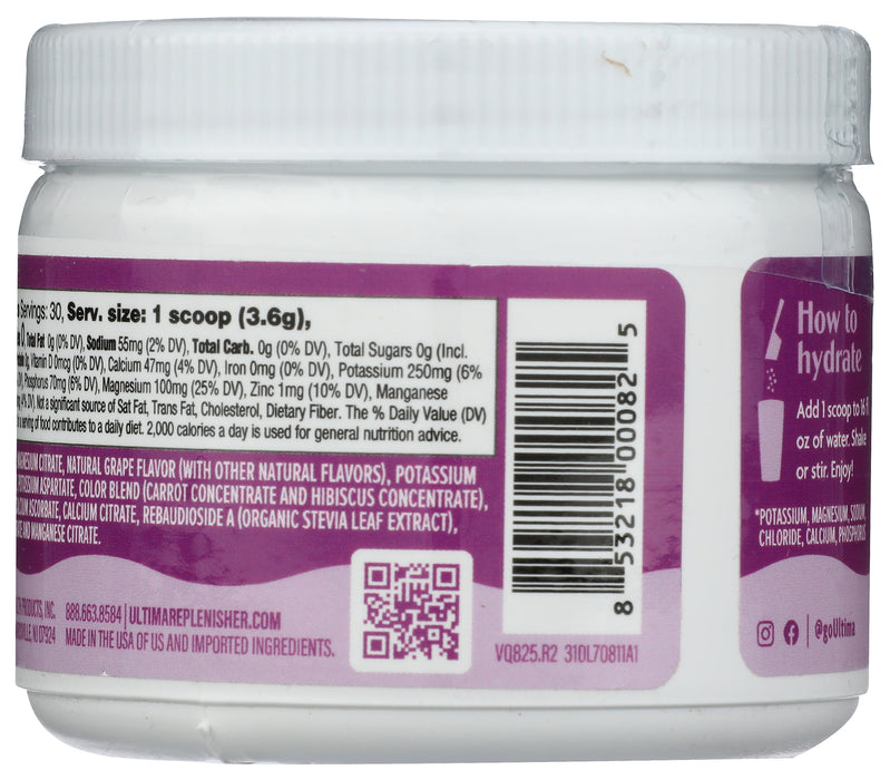 Electrolyte Powder, Grape, 30 serv