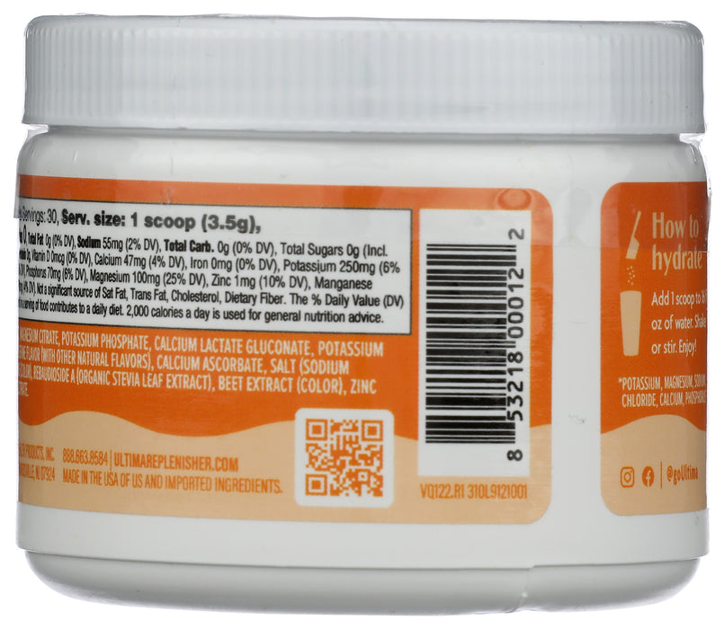 Electrolyte Powder, Orange, 30 serv