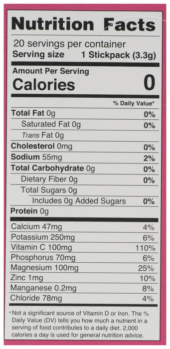 Electrolyte Powder, Pink Lemonade, 20 stick pk