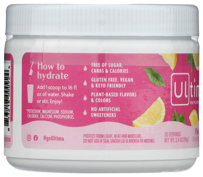 Electrolyte Powder, Pink Lemonade, 30 serv