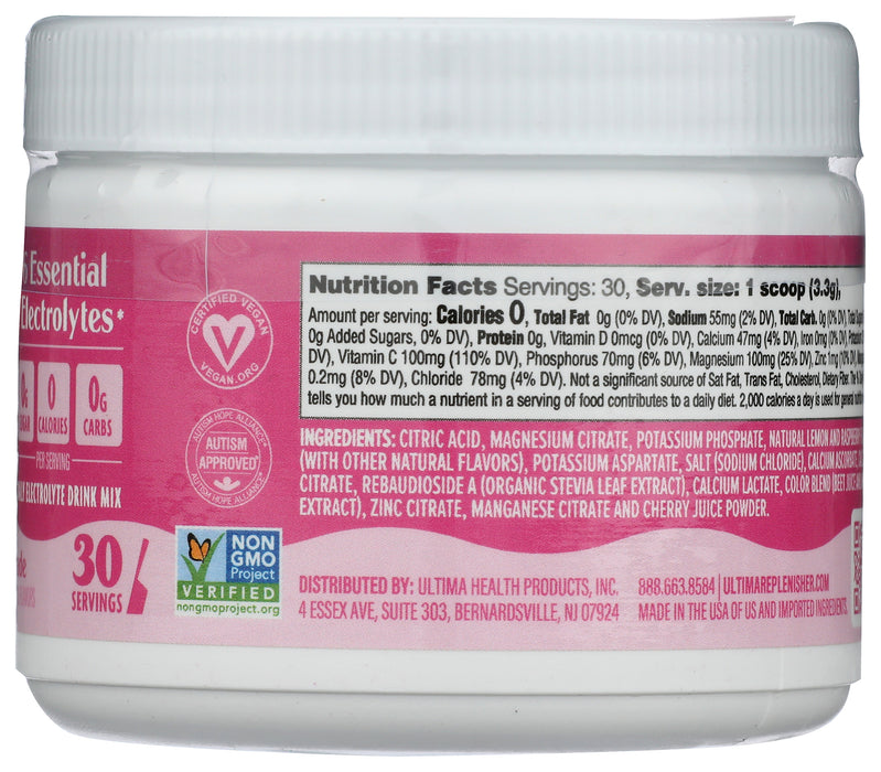 Electrolyte Powder, Pink Lemonade, 30 serv