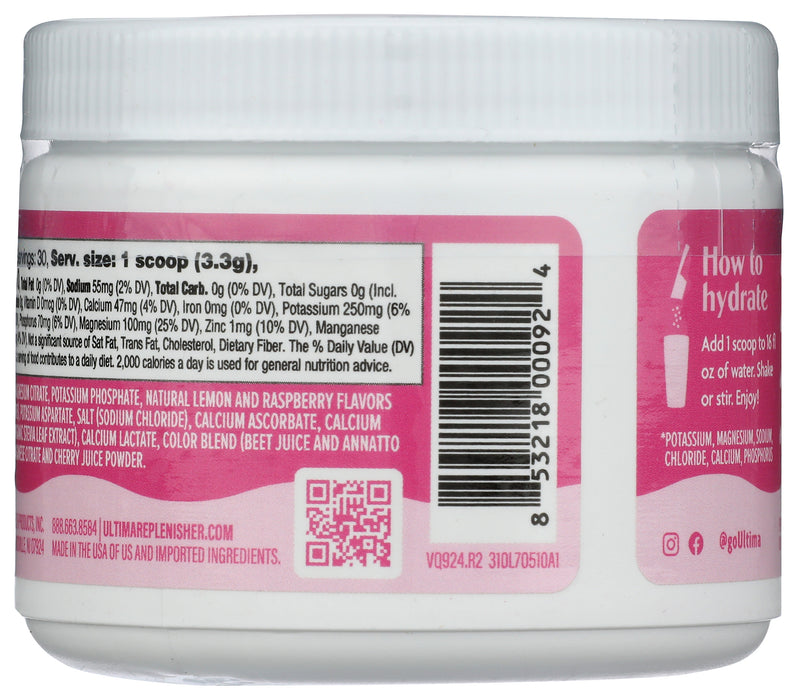 Electrolyte Powder, Pink Lemonade, 30 serv
