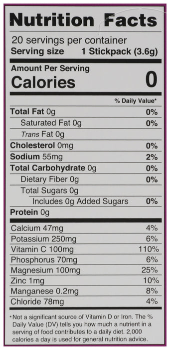 Electrolyte Powder, Grape, 20 stick pk