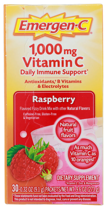 Emergen-C, Raspberry, 30 pk