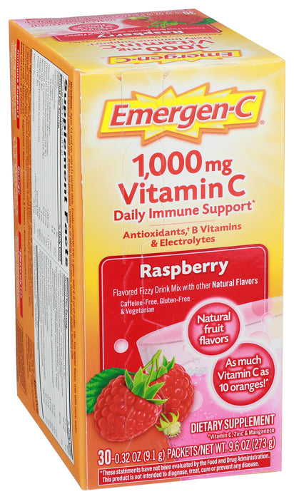 Emergen-C, Raspberry, 30 pk