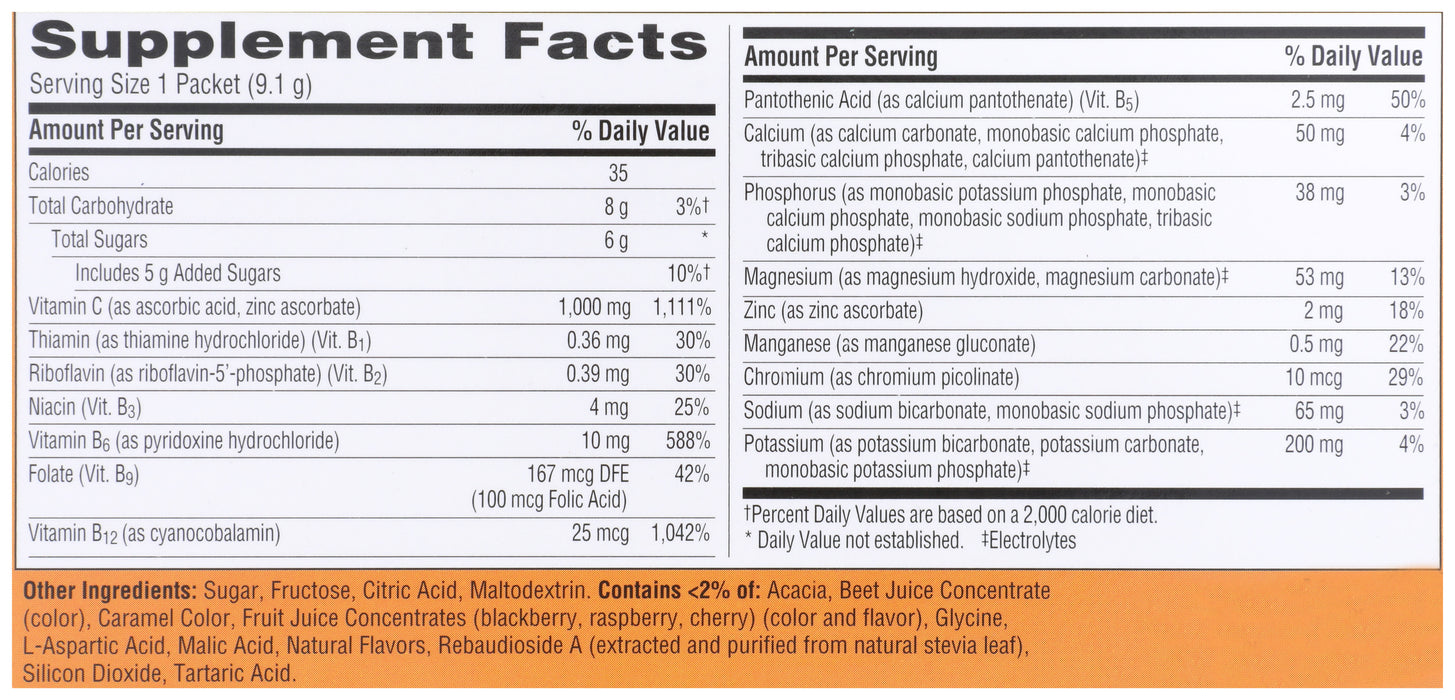 Emergen-C, Raspberry, 30 pk