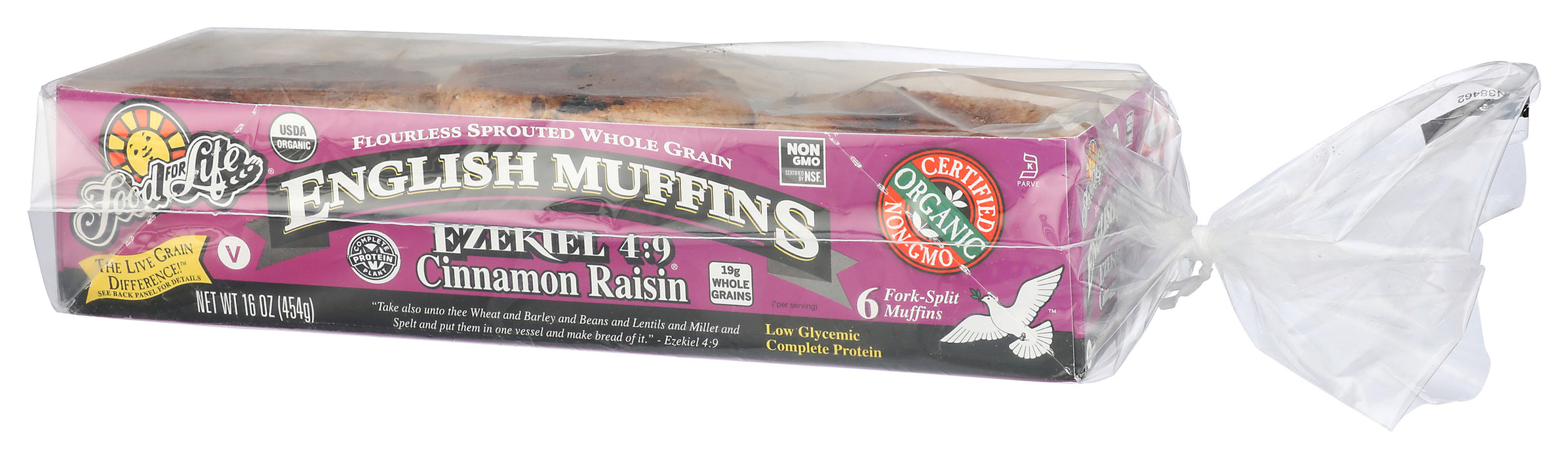 Ezekiel 4:9 Cinnamon Raisin English Muffins, Org, 16 oz