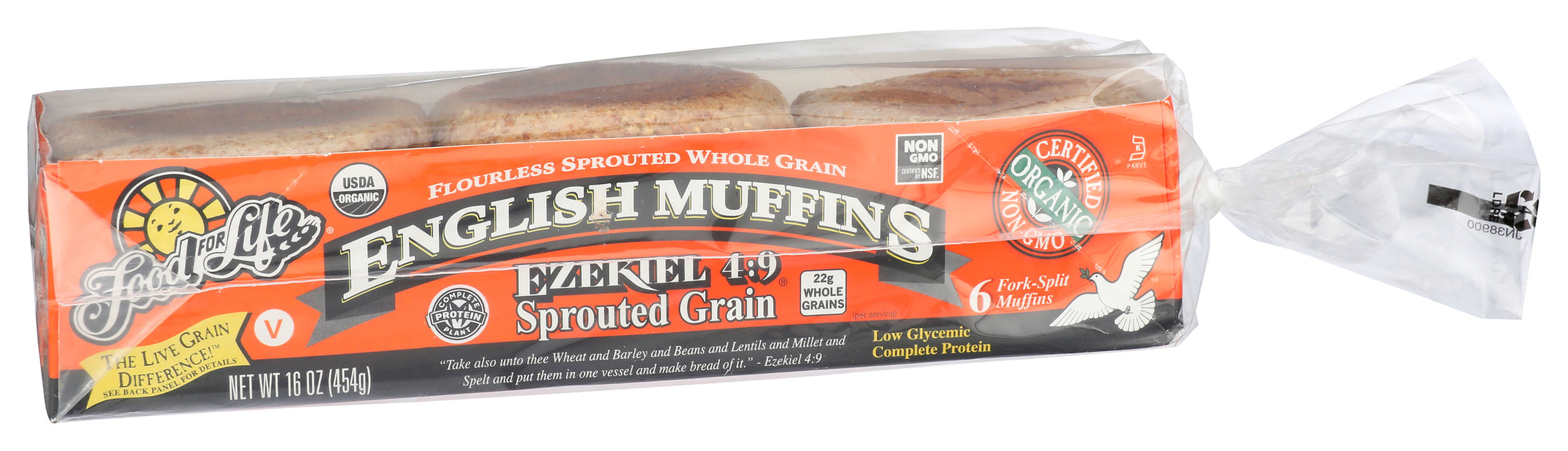 Ezekiel 4:9 Sprouted Grain English Muffins, Org, 16 oz