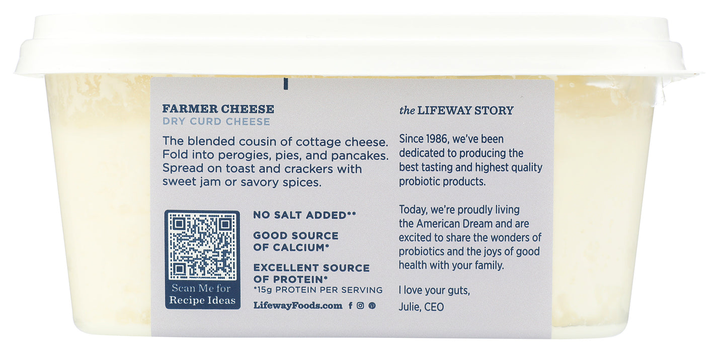 Farmer Cheese, Plain Unsweetened, 16 oz