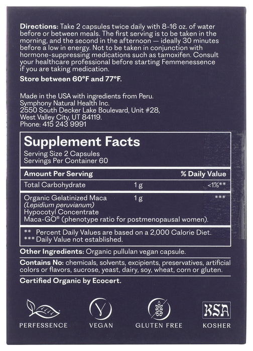 Femmenessence MacaPause, 120 vcap