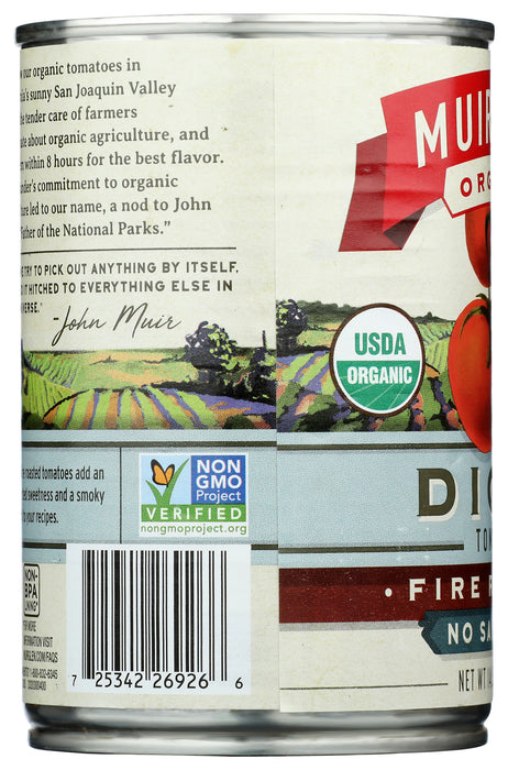 Fire Roasted Diced Tomatoes, Org, NS, 14.5 oz