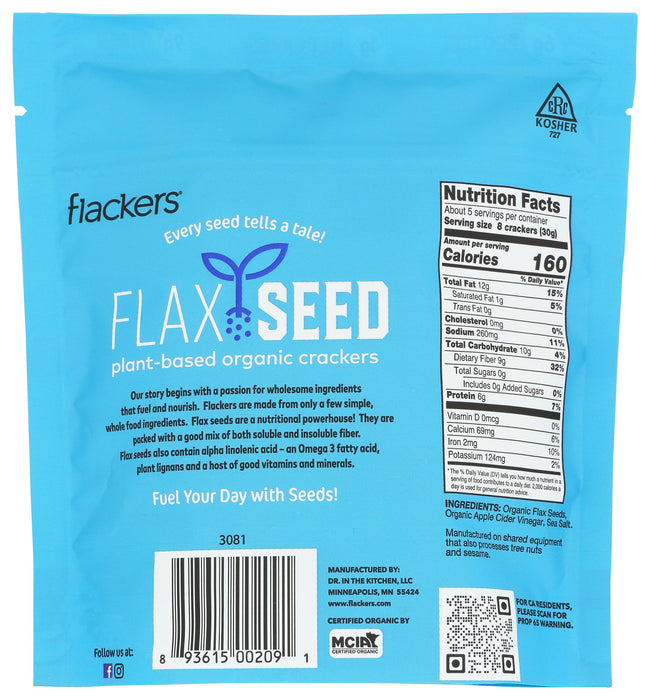 Flackers, Sea Salt, 5 oz