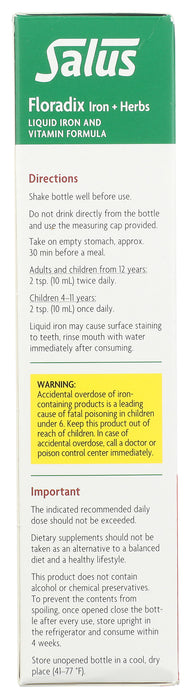 Floradix Iron+Herbs, 8.5 fl oz