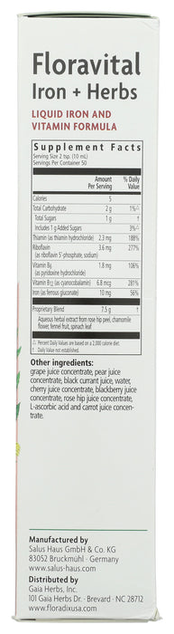 Floravital Iron+Herbs, YF/GF, 17 fl oz