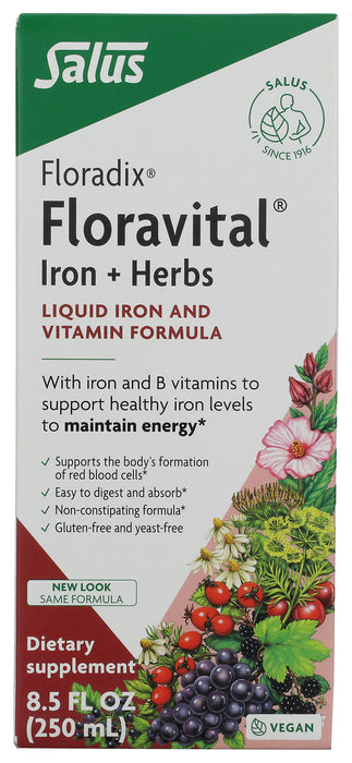 Floravital Iron+Herbs, YF/GF, 8.5 fl oz