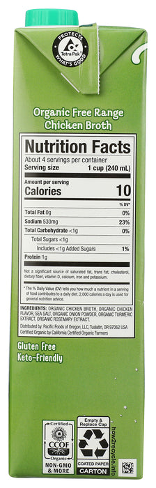 Free Range Chicken Broth, Org, 32 fl oz