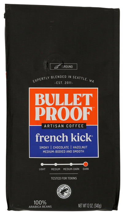 French Kick Dark Roast Coffee Ground, 12 oz