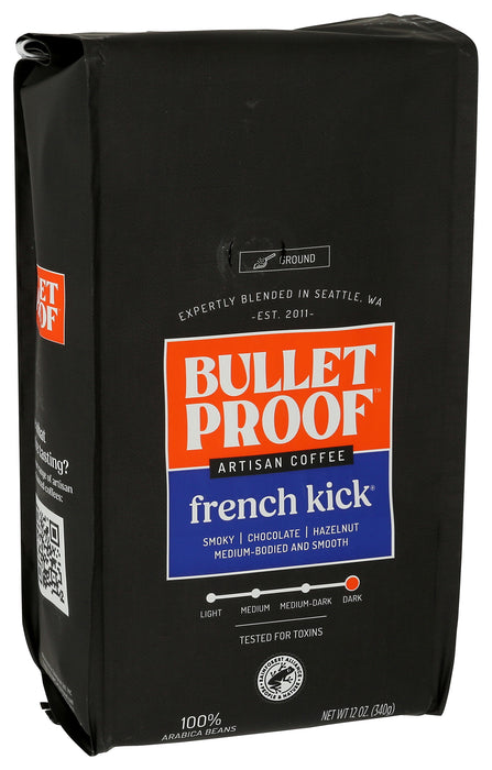 French Kick Dark Roast Coffee Ground, 12 oz