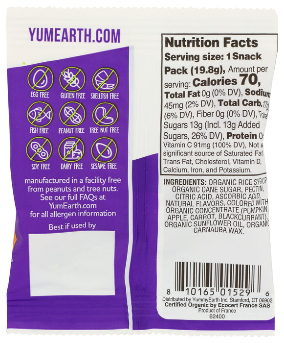 Fruit Snacks 5pk, Org, 3.5 oz
