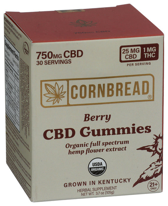 Full Spectrum Hemp Gummies 750mg, Berry, Org, 30 gummy