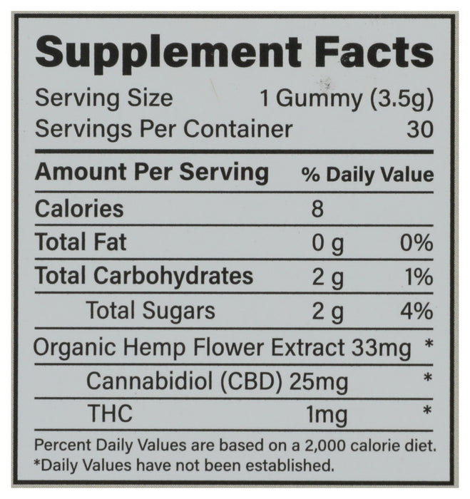Full Spectrum Hemp Gummies 750mg, Berry, Org, 30 gummy