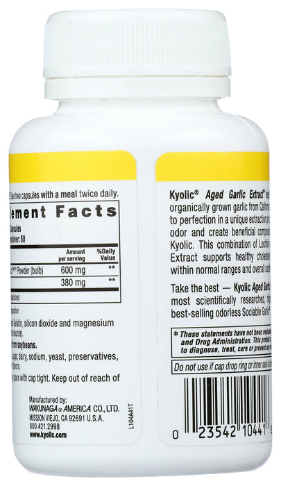 Garlic Extract, Aged, #104, Cholesterol, 100cap