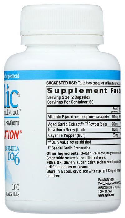 Garlic Extract, Aged, #106, Circulation, 100cap