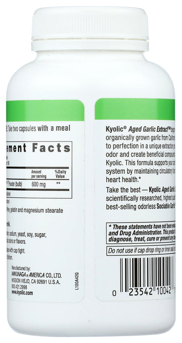 Garlic Extract, Aged, Orig, #100, 200cap