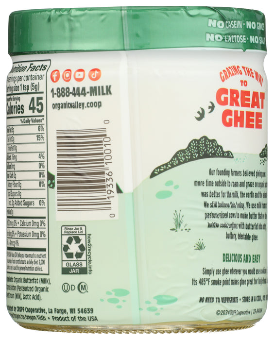 Ghee Clarified Butter, Org, 13 oz