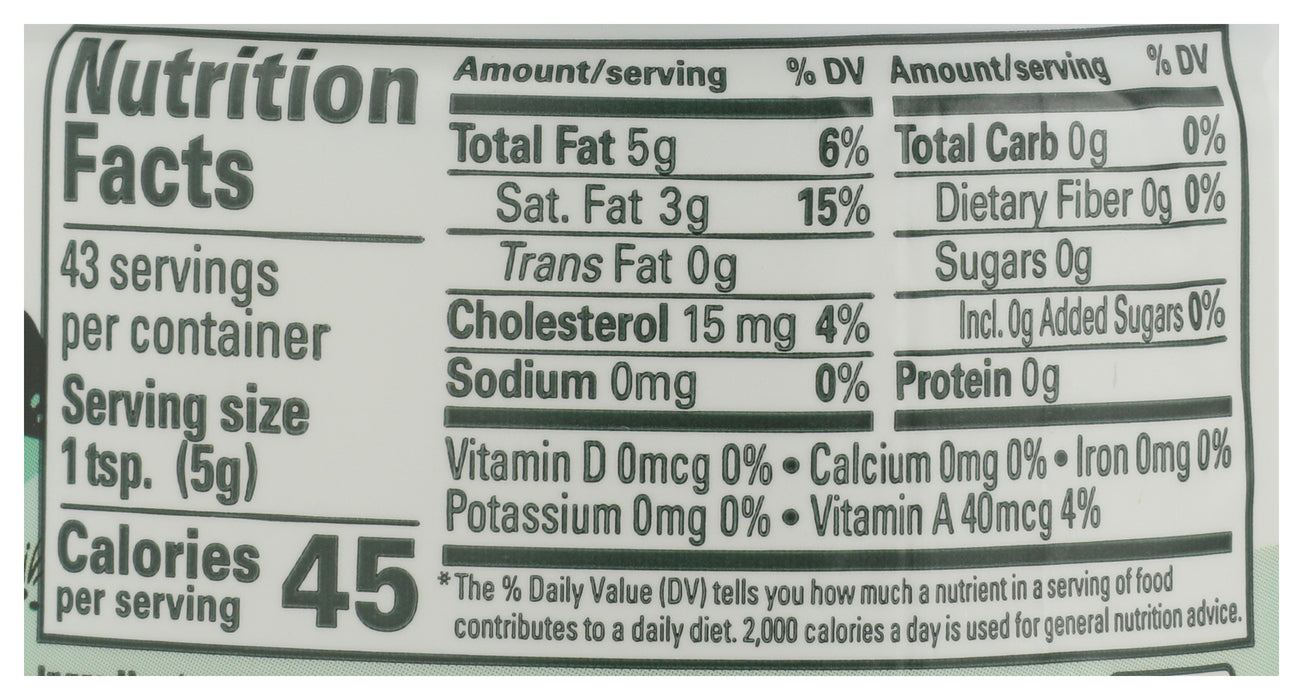 Ghee Clarified Butter, Org, 7.5 oz