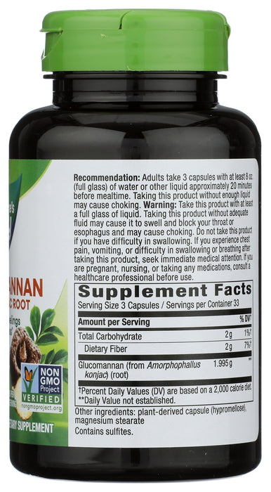 Glucomannan 665mg, 100 vcap