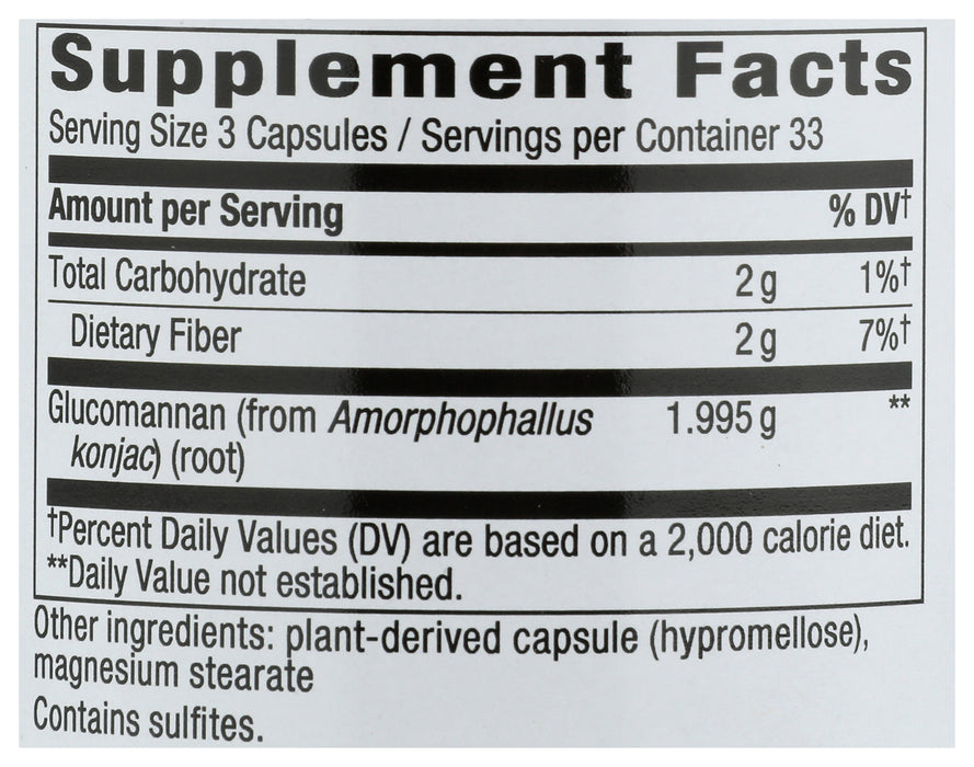 Glucomannan 665mg, 100 vcap