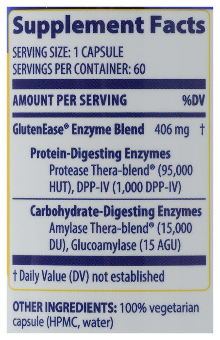 GlutenEase, 60 cap