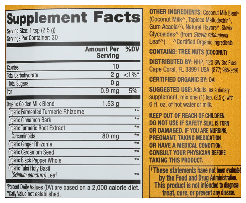 Golden Milk, Org, V, 2.64 oz